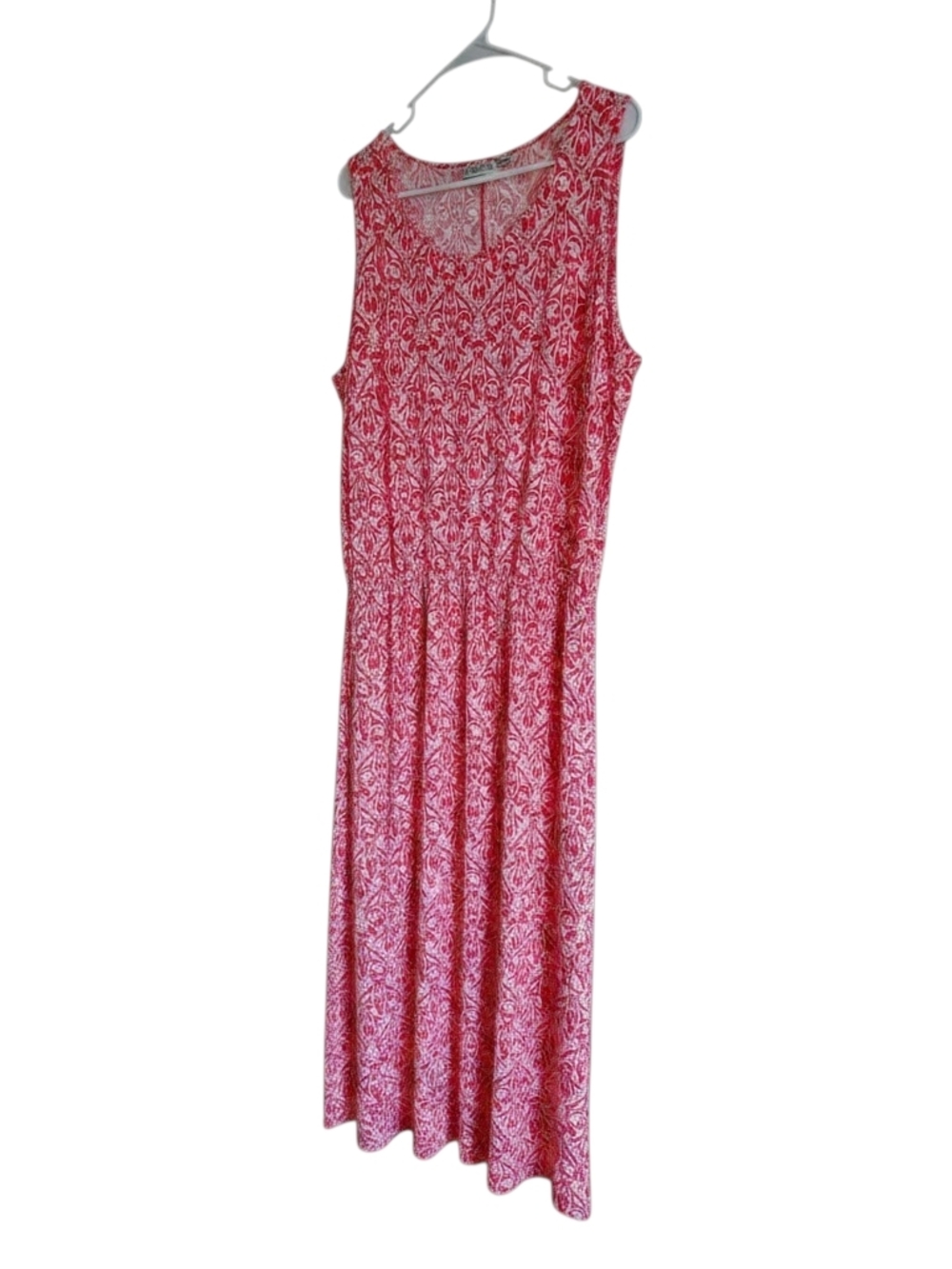 Joan Rivers Coral Printed Sleeveless Maxi Dress